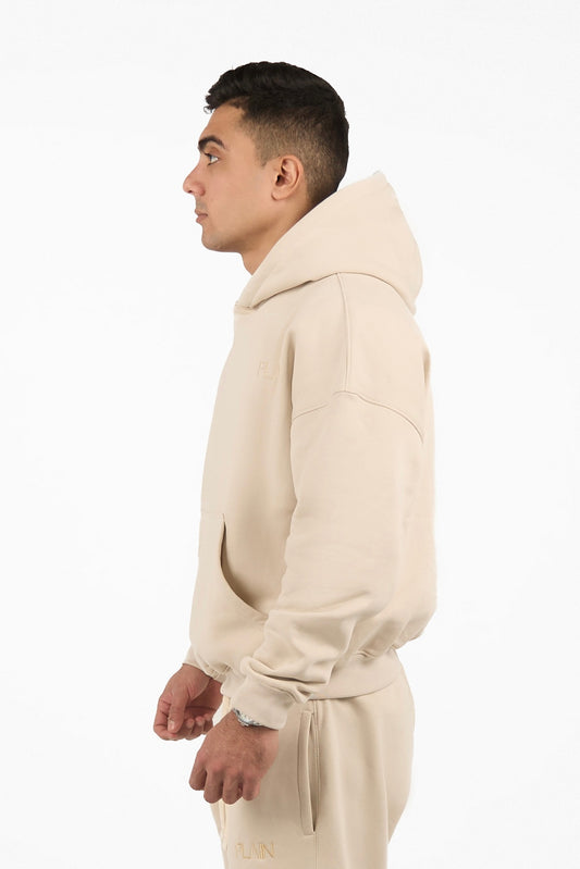PLAIN Oversized Essential Hoodie – Beige