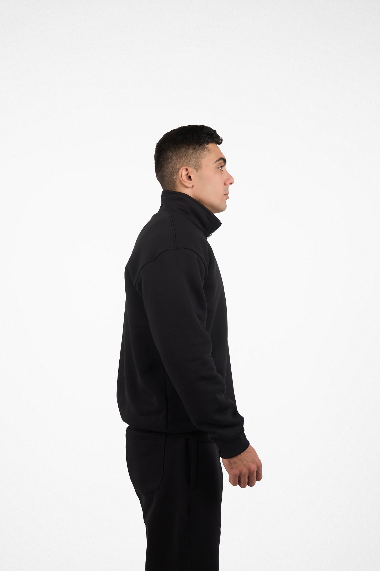 PLAIN Black Quarter Zip