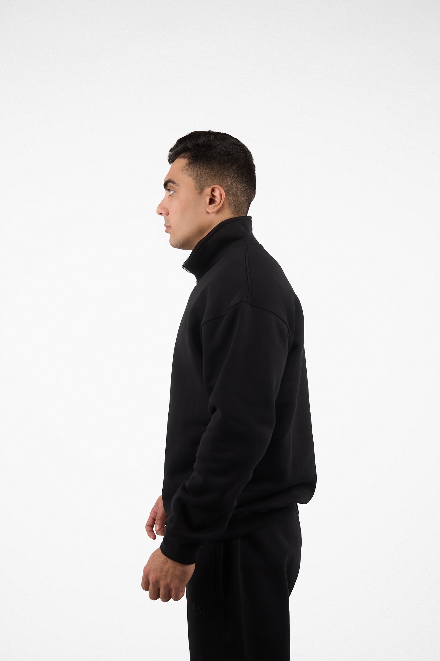 PLAIN Black Quarter Zip