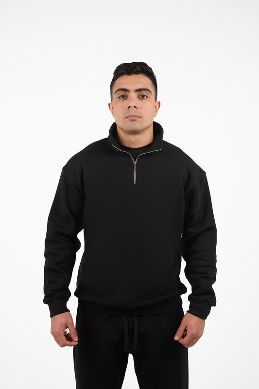 PLAIN Black Quarter Zip