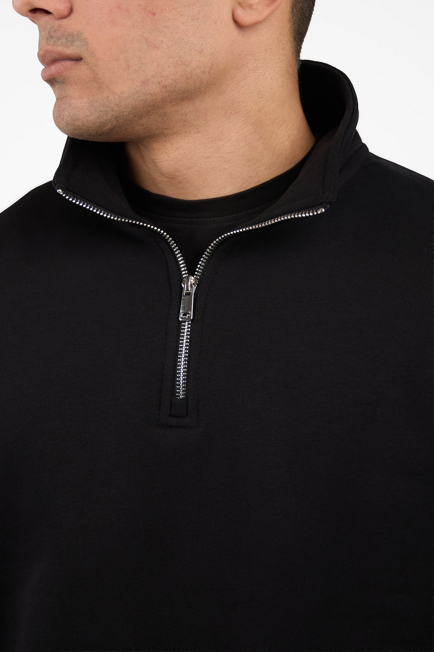 PLAIN Black Quarter Zip