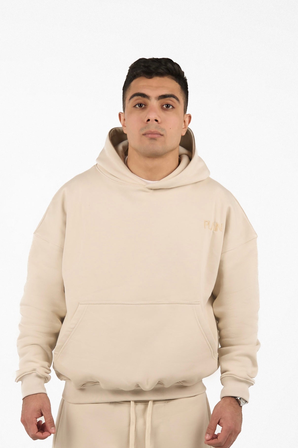 PLAIN Oversized Essential Hoodie – Beige